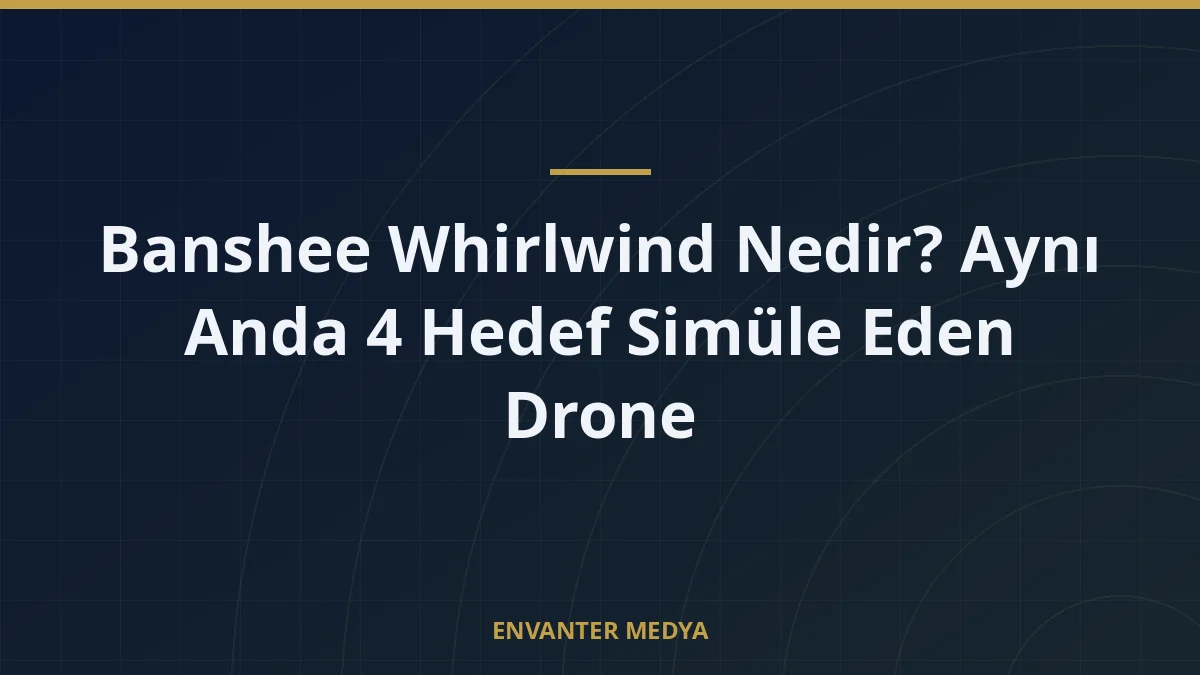 Banshee Whirlwind Nedir? Aynı Anda 4 Hedef Simüle Eden Drone