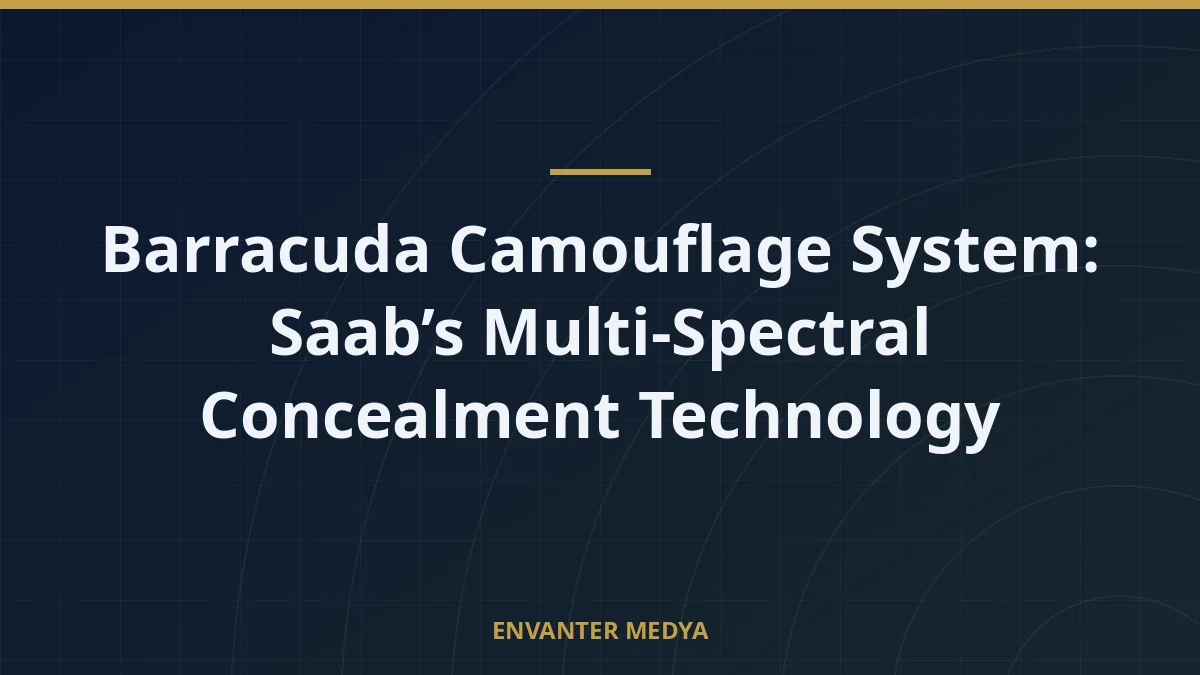 Barracuda Camouflage System: Saab's Multi-Spectral Concealment Technology 1 Barracuda Camouflage System: Saab’s Multi-Spectral Concealment Technology