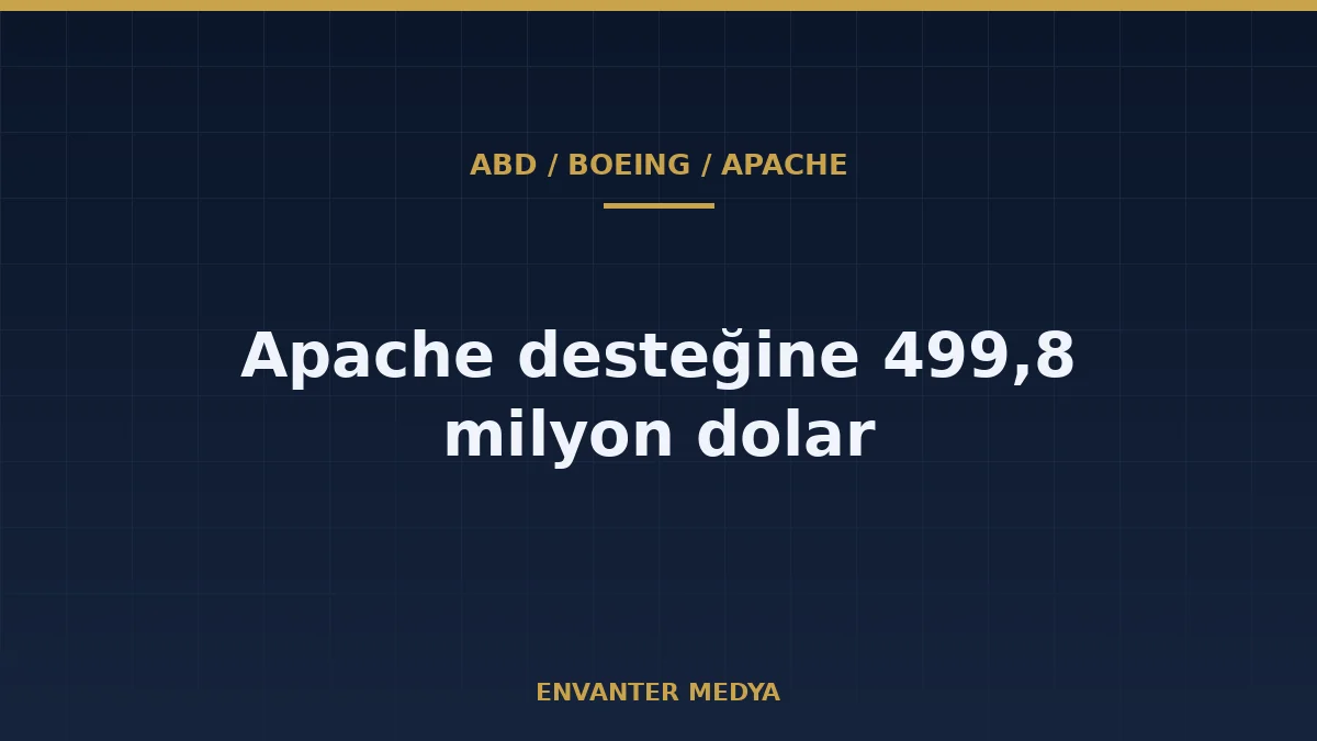 Boeing’e 499,8 Milyon Dolarlık Apache Mühendislik Sözleşmesi: Süre Şubat 2031’e Uzadı