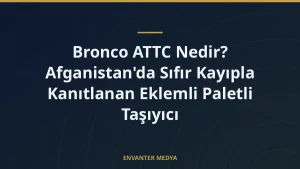 Bronco ATTC Nedir? Afganistan’da Sıfır Kayıpla Kanıtlanan Eklemli Paletli Taşıyıcı