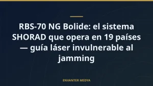 RBS-70 NG Bolide: el sistema SHORAD que opera en 19 países — guía láser invulnerable al jamming