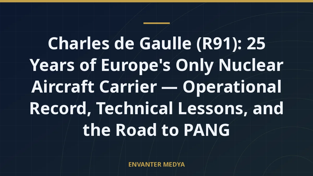Charles de Gaulle (R91): 25 Years of Europe’s Only Nuclear Aircraft Carrier — Operational Record, Technical Lessons, and the Road to PANG