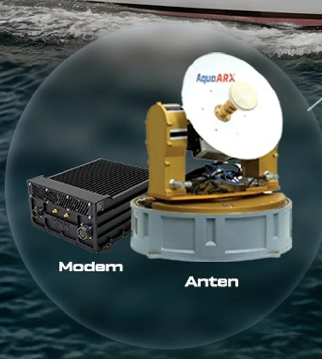 Модем и антенна спутникового терминала CTECH AquaARX