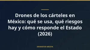 Drones de los cárteles en México: qué se usa, qué riesgos hay y cómo responde el Estado (2026)