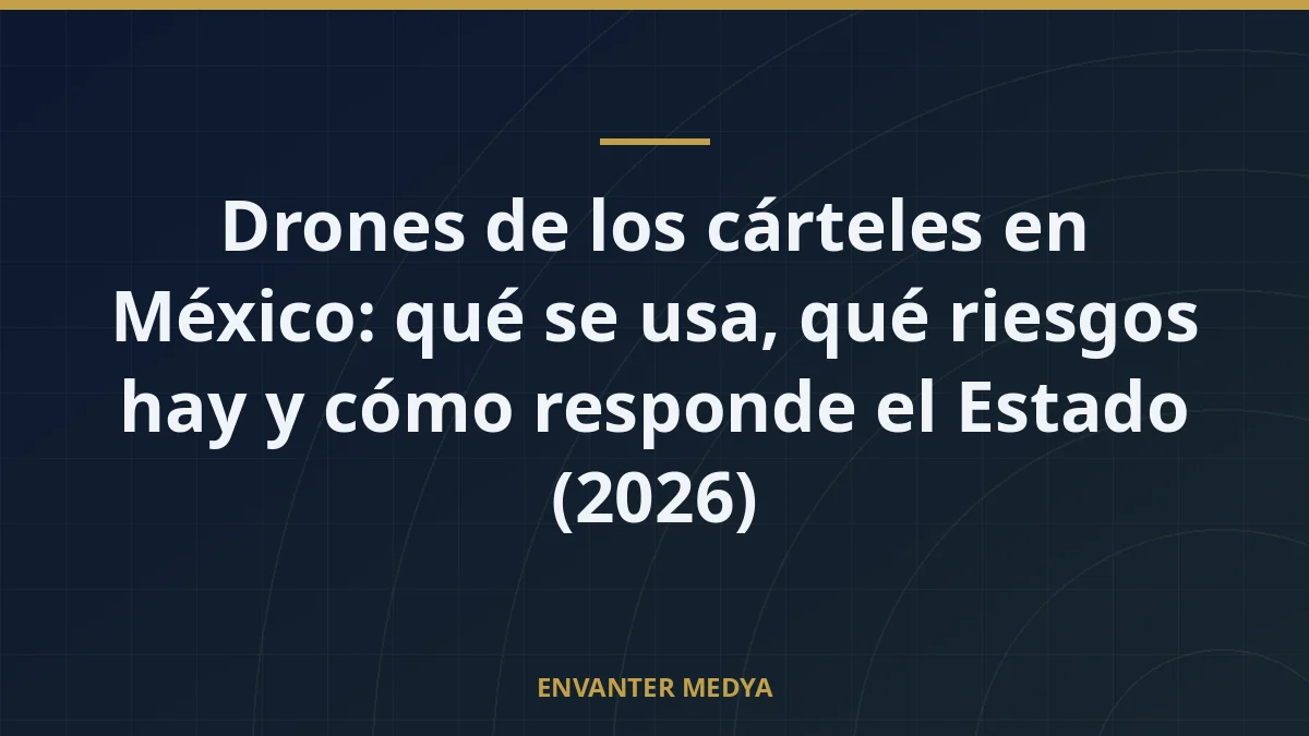 Drones de los cárteles en México: qué se usa, qué riesgos hay y cómo responde el Estado (2026)