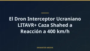 El Dron Interceptor Ucraniano LITAVR+ Caza Shahed a Reacción a 400 km/h