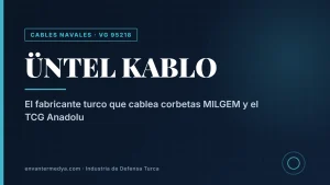 Üntel Kablo, el proveedor turco de cables para buques de guerra MILGEM