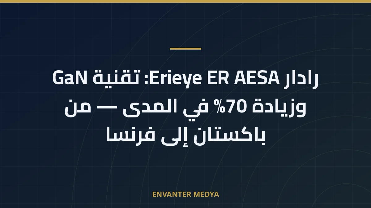 رادار Erieye ER AESA: تقنية GaN وزيادة 70% في المدى — من باكستان إلى فرنسا