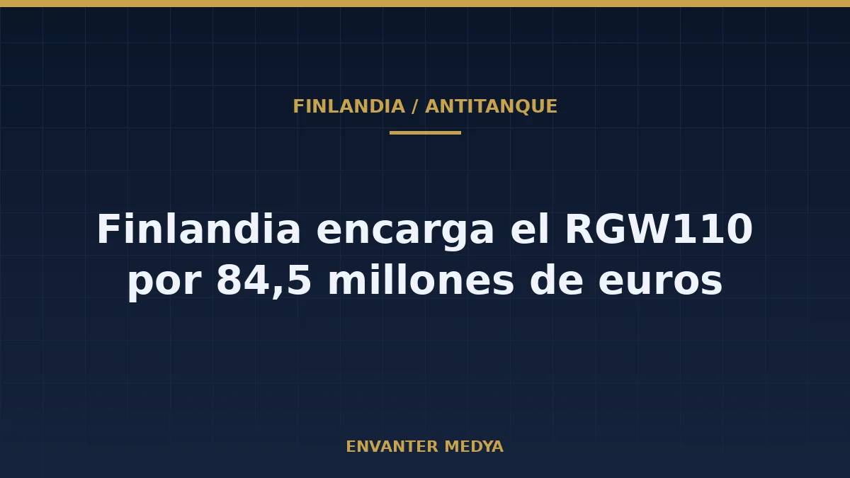 Finlandia comprará a Alemania el antitanque RGW110 por 84,5 millones de euros 1 Finlandia comprará a Alemania el antitanque RGW110 por 84,5 millones de euros