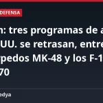 Taiwán: tres programas de armas de EE. UU. se retrasan, entre ellos los torpedos MK-48 y los F-16V Block 70