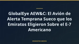 GlobalEye AEW&C: El Avión de Alerta Temprana Sueco que los Emiratos Eligieron Sobre el E-7 Americano