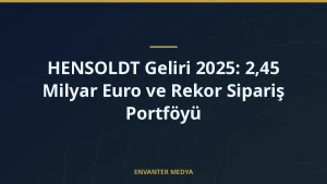 HENSOLDT Geliri 2025: 2,45 Milyar Euro ve Rekor Sipariş Portföyü