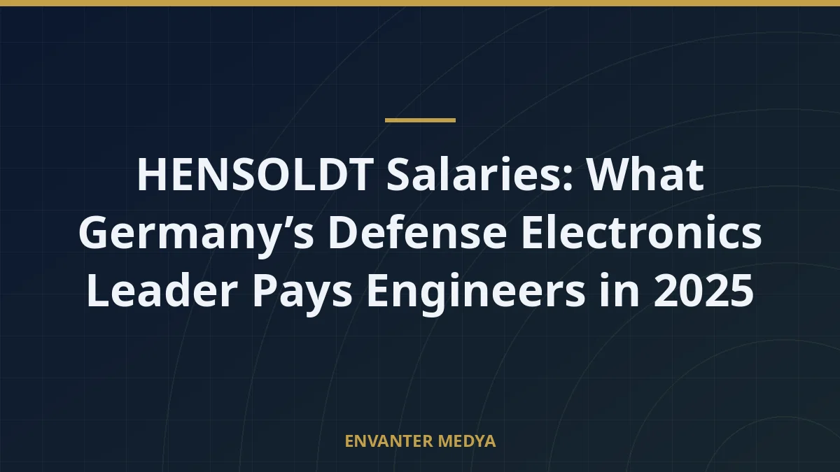 HENSOLDT Salaries: What Germany’s Defense Electronics Leader Pays Engineers in 2025