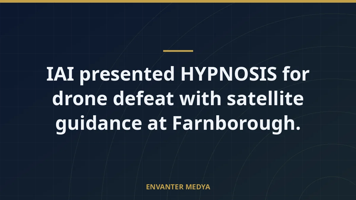 IAI presented HYPNOSIS for drone defeat with satellite guidance at Farnborough. 2 IAI presented HYPNOSIS for drone defeat with satellite guidance at Farnborough.