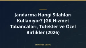 Jandarma Hangi Silahları Kullanıyor? JGK Hizmet Tabancaları, Tüfekler ve Özel Birlikler (2026)