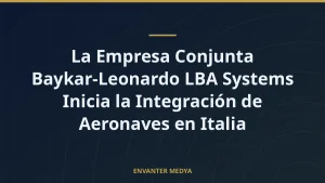 La Empresa Conjunta Baykar-Leonardo LBA Systems Inicia la Integración de Aeronaves en Italia