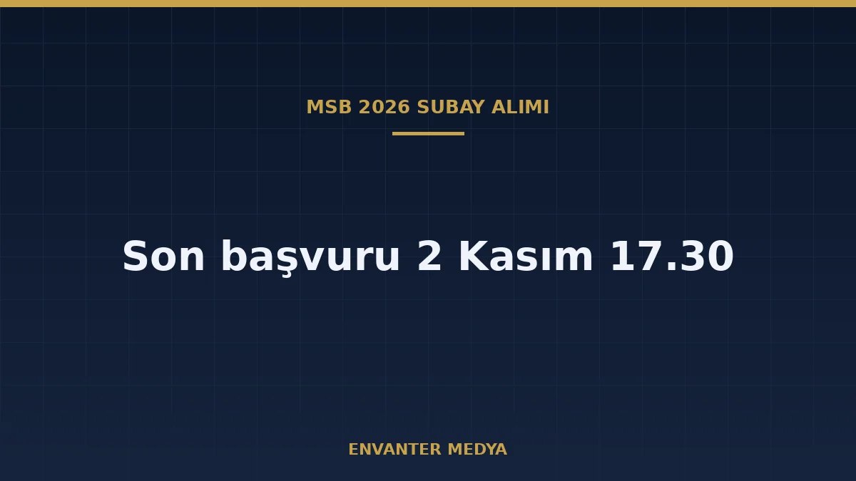 MSB 2026 Subay Alımı: Kimler Başvurabilir? Yaş, KPSS, Boy ve Branş Şartları