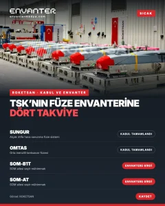 MSB: SUNGUR ve OMTAS Kabul Edildi, SOM-B1T ile SOM-AT Envantere Girdi