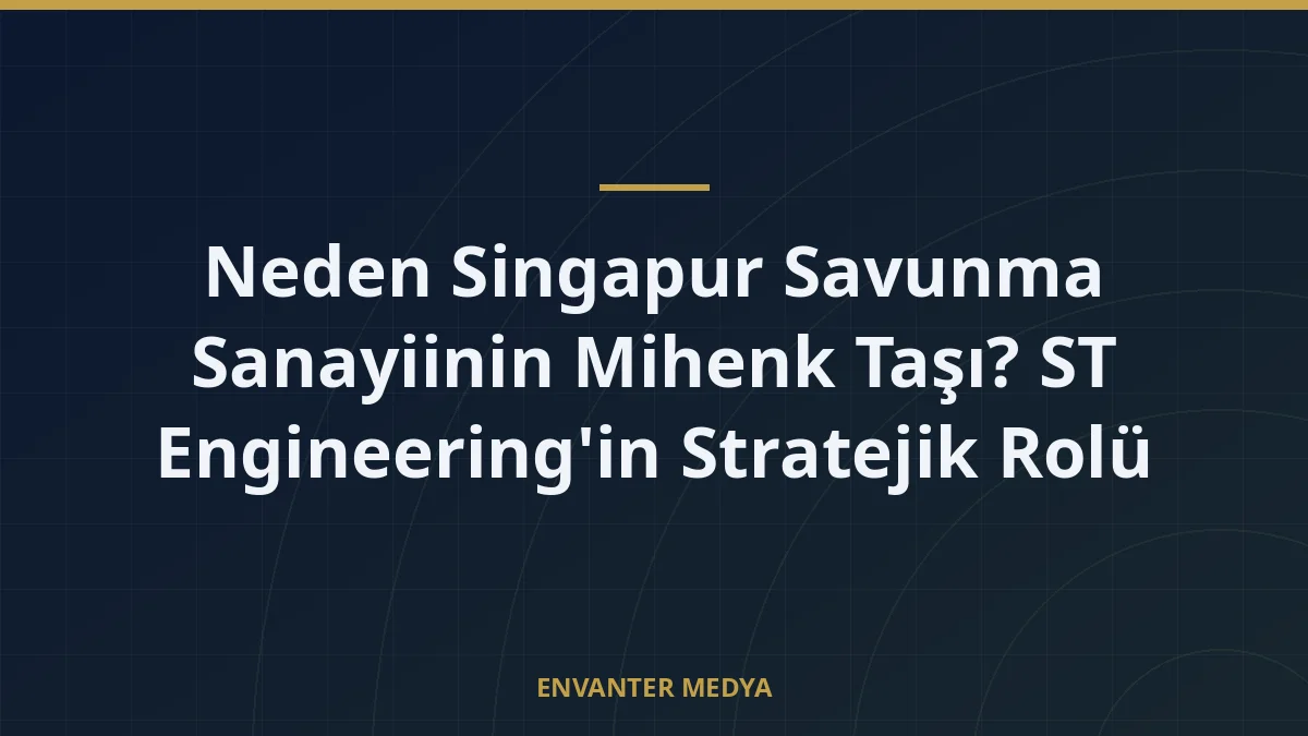 Neden Singapur Savunma Sanayiinin Mihenk Taşı? ST Engineering’in Stratejik Rolü