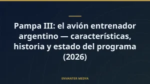 Pampa III: el avión entrenador argentino — características, historia y estado del programa (2026)