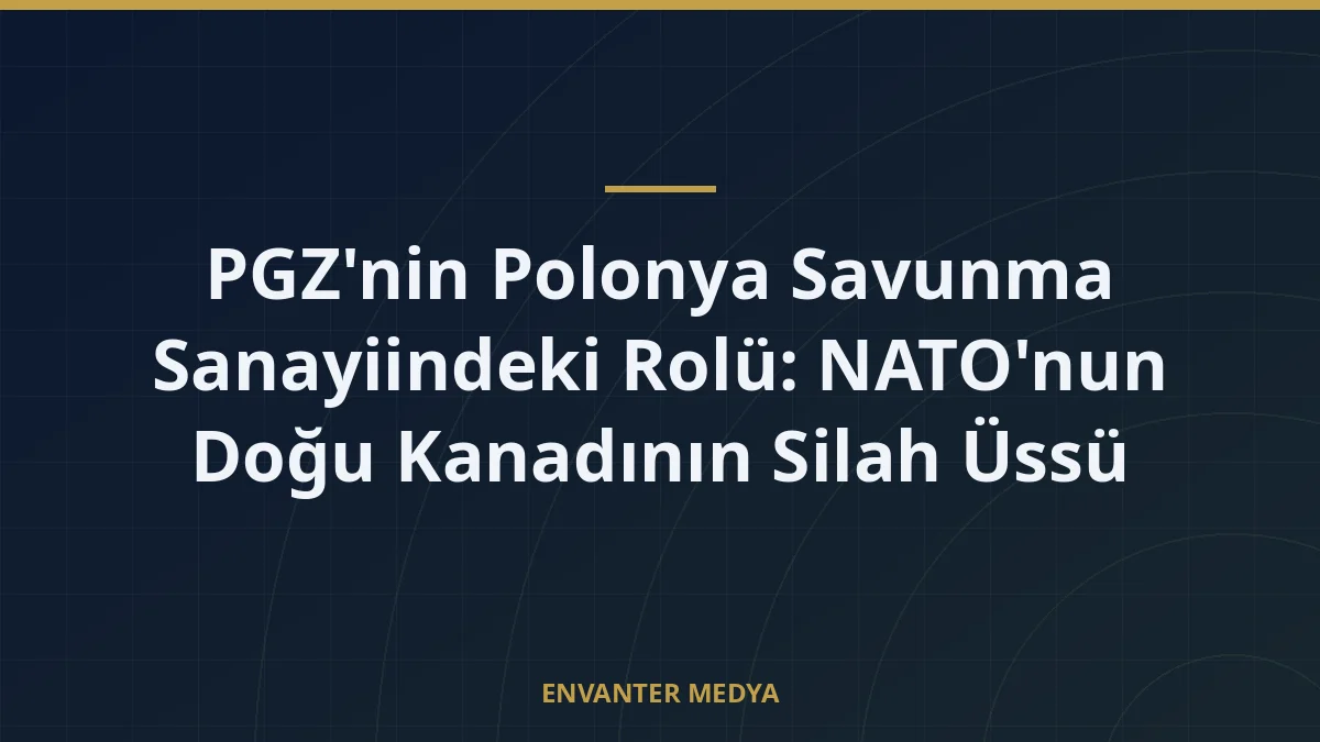 PGZ’nin Polonya Savunma Sanayiindeki Rolü: NATO’nun Doğu Kanadının Silah Üssü