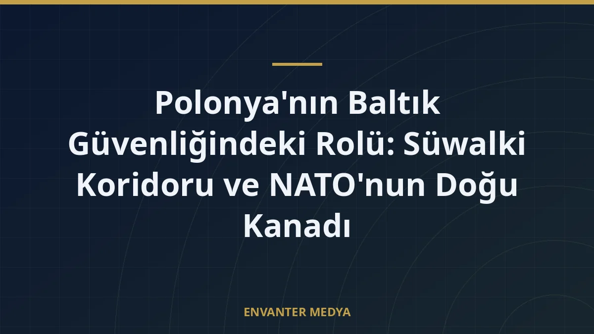 Polonya’nın Baltık Güvenliğindeki Rolü: Süwalki Koridoru ve NATO’nun Doğu Kanadı
