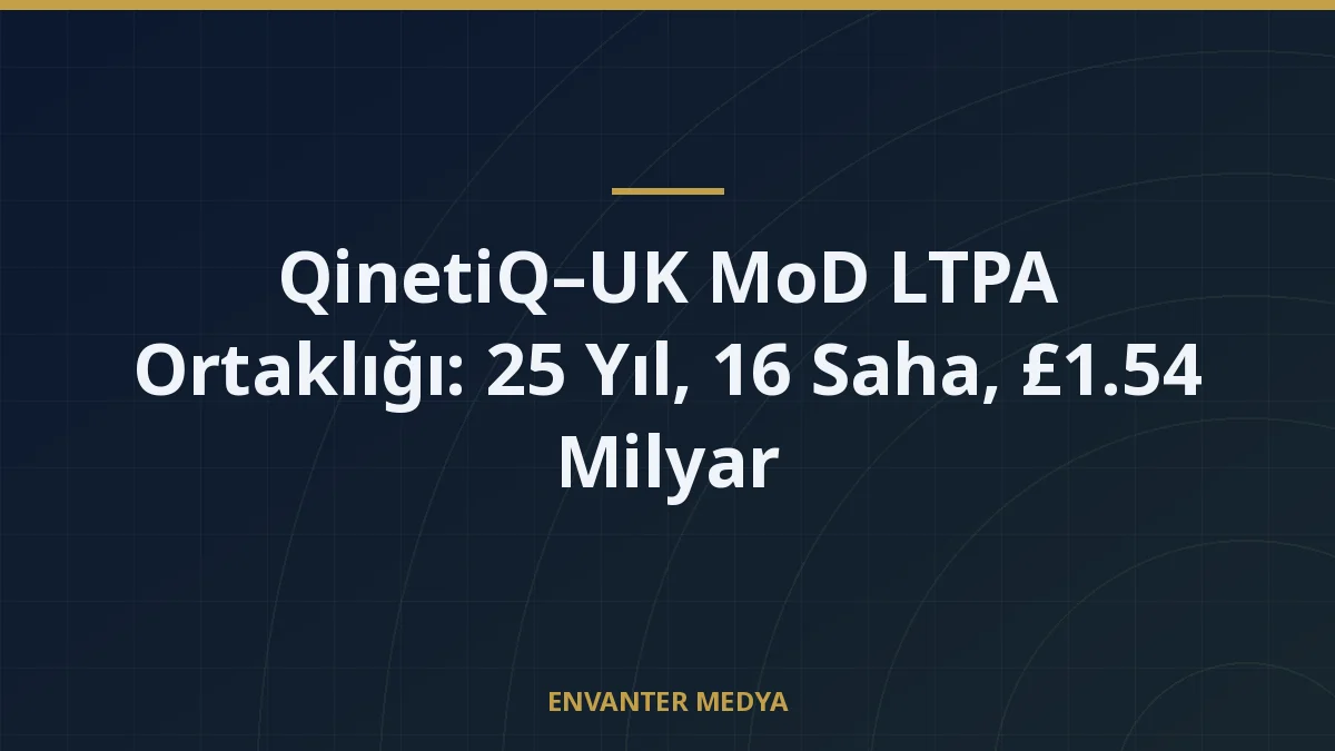 QinetiQ–UK MoD LTPA Ortaklığı: 25 Yıl, 16 Saha, £1.54 Milyar