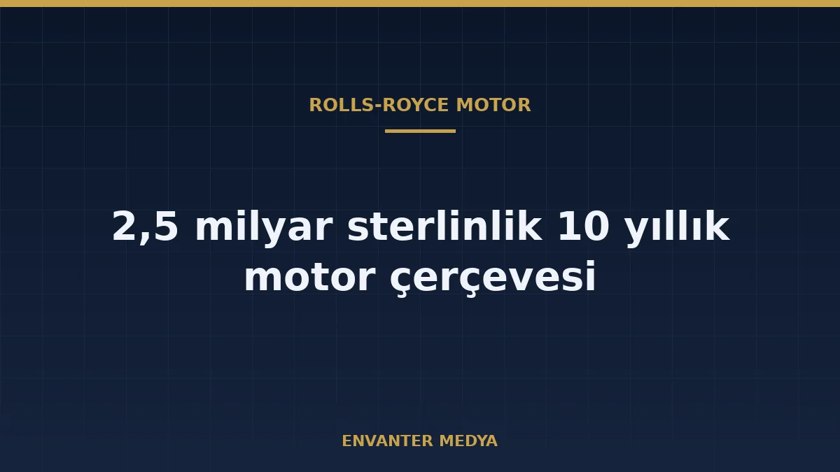 Rolls-Royce’tan 2,5 milyar sterlinlik uçak motoru anlaşması: GCAP ve KAAN’a etkisi