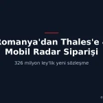 Romanya’dan Thales’e 4 Mobil Radar Siparişi: 326,5 Milyon Ley’lik Sözleşme
