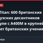 Rhino Titan: 600 британских и французских десантников прыгнули с A400M в крупнейших за 20 лет британских учениях