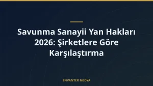 Savunma Sanayii Yan Hakları 2026: Şirketlere Göre Karşılaştırma