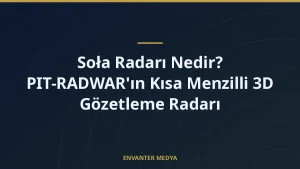 Soła Radarı Nedir? PIT-RADWAR’ın Kısa Menzilli 3D Gözetleme Radarı