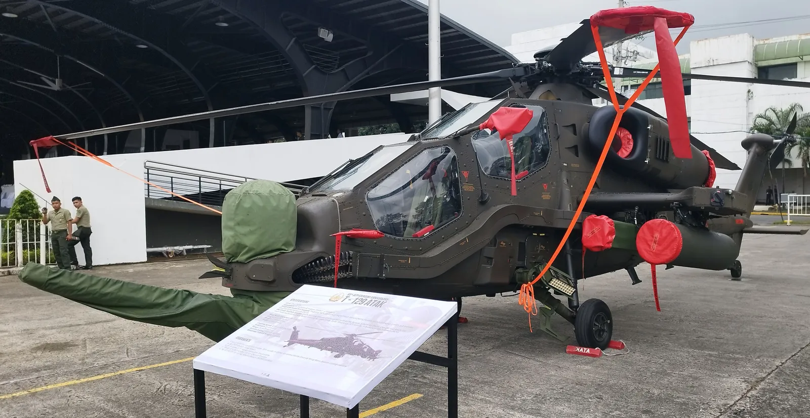 A T129B ATAK built on Turkish Aerospace's Kahramankazan line, in Philippine Air Force service, December 2023: an export product of the same rotary-wing plant (Photo: Rhk111, Wikimedia Commons, CC BY-SA 4.0)