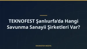 TEKNOFEST Şanlıurfa’da Hangi Savunma Sanayii Şirketleri Var?