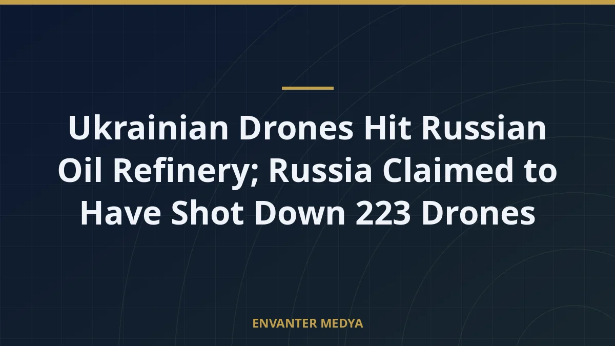 Ukrainian Drones Hit Russian Oil Refinery; Russia Claimed to Have Shot Down 223 Drones