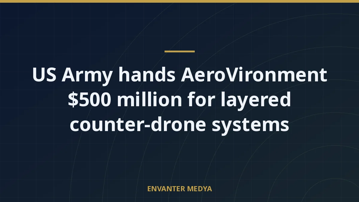 US Army hands AeroVironment $500 million for layered counter-drone systems 1 US Army hands AeroVironment $500 million for layered counter-drone systems