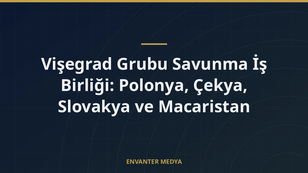 Vişegrad Grubu Savunma İş Birliği: Polonya, Çekya, Slovakya ve Macaristan
